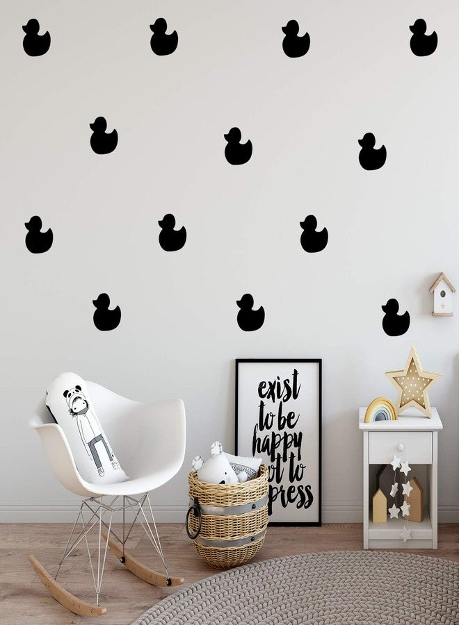 Pulse Vinyl Set of 12 Vinyl Wall Art Decal - Little Ducks - 5" x 5" Each - Cute Fun Home Indoor Outdoor Bedroom Living Room Apartment Nursery - Shower Bath Time Nursery Playroom Decor (Black) - Image 1