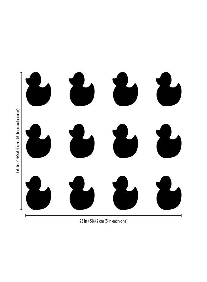 Pulse Vinyl Set of 12 Vinyl Wall Art Decal - Little Ducks - 5" x 5" Each - Cute Fun Home Indoor Outdoor Bedroom Living Room Apartment Nursery - Shower Bath Time Nursery Playroom Decor (Black) - Image 3