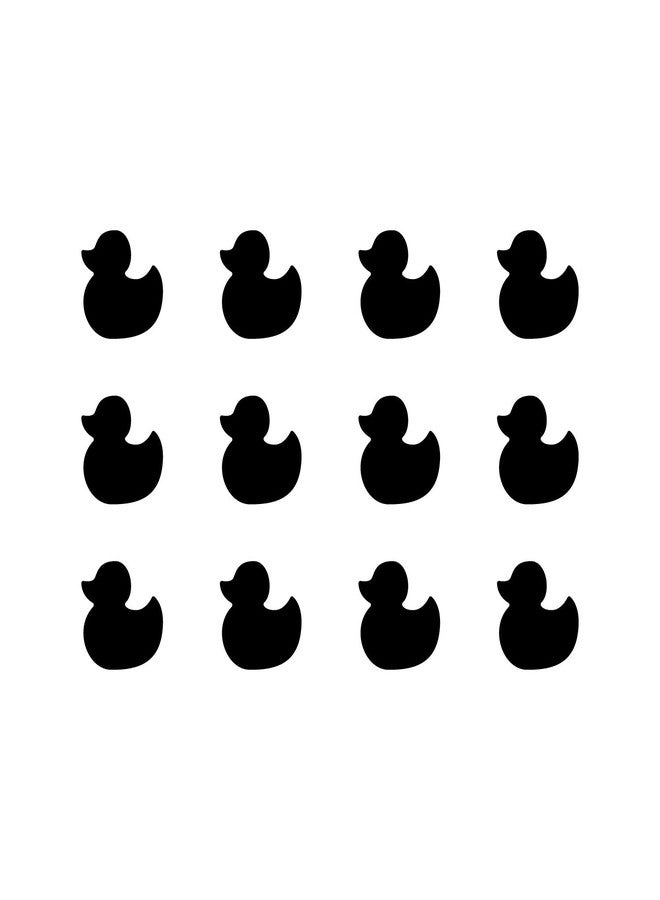 Pulse Vinyl Set of 12 Vinyl Wall Art Decal - Little Ducks - 5" x 5" Each - Cute Fun Home Indoor Outdoor Bedroom Living Room Apartment Nursery - Shower Bath Time Nursery Playroom Decor (Black) - Image 4