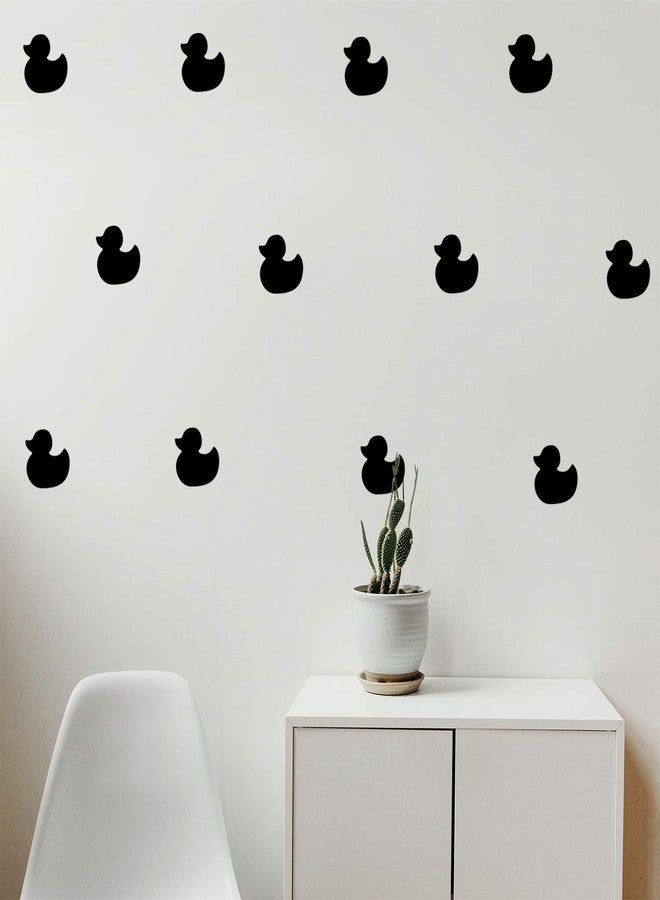 Pulse Vinyl Set of 12 Vinyl Wall Art Decal - Little Ducks - 5" x 5" Each - Cute Fun Home Indoor Outdoor Bedroom Living Room Apartment Nursery - Shower Bath Time Nursery Playroom Decor (Black) - Image 2