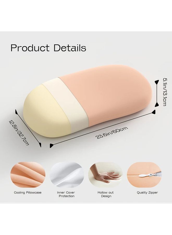 Yellow Cloud Neck Pillow Breathable Cooling Smooth Comfort Support Side Sleepers - Image 5