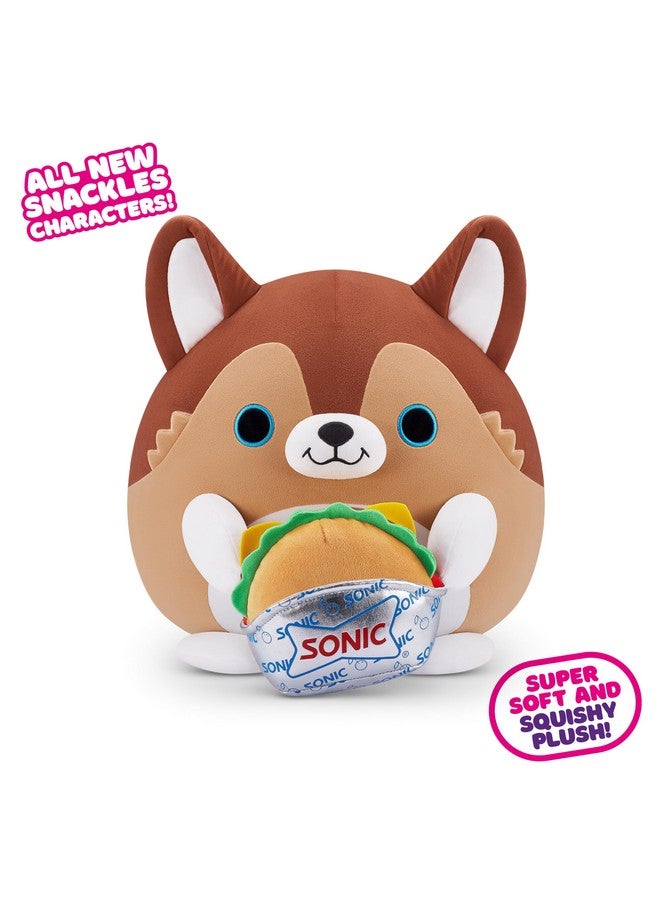 SNACKLES Snackles Series 2 Puppy & Sonic Burger 8 Inch Plush by ZURU, Ultra Soft Plush, Collectible Plush with Real Licensed Brands, Stuffed Animal, Giftable  - Image 2