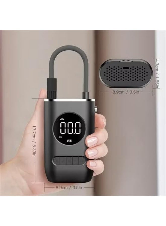 Smart electric air pump, intelligent automatic shut-off, compatible with cars, bicycles, balls, floats, and motorcycles, with LED light. - Image 2