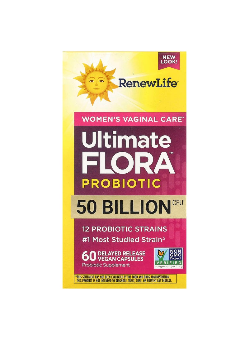 Ultimate Flora™ Probiotic, Women's Vaginal Care , 50 Billion CFU, 60 Delayed Release Vegan Capsules