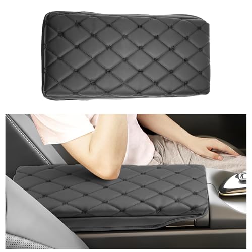 SXCY for 2023 2024 2025 Toyota Crown Signia Armrest Cover Pad for Toyota Crown Signia Accessories 2025 Crown Signia Center Console Cover Cushion 2025 Crown Middle Console Cover (w/Argyle&Black Dots) - Image 1