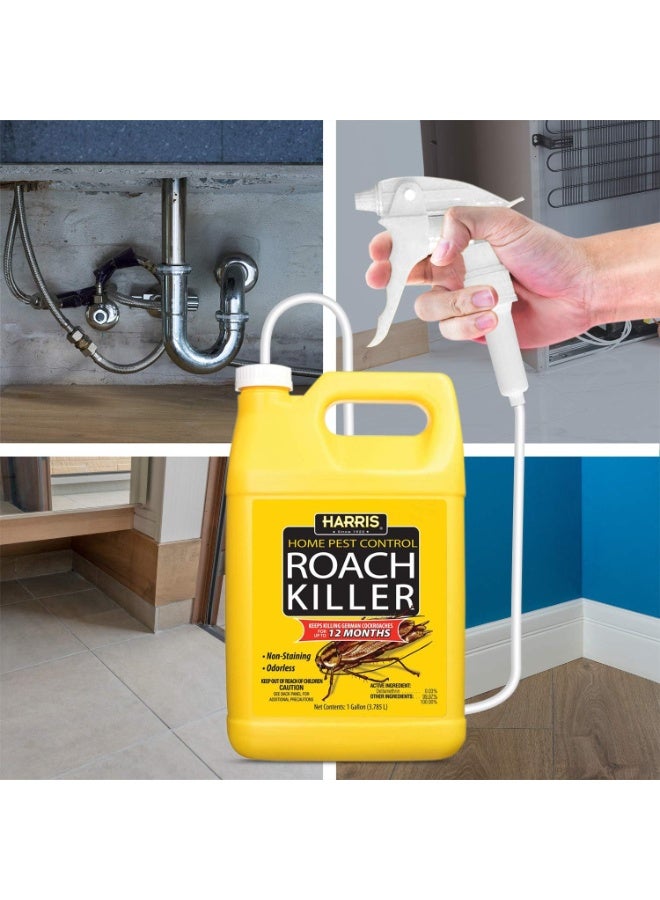 Harris Roach Killer, Liquid Spray with Odorless and Non-Staining 12-Month Extended Residual Kill Formula (Gallon)  - Image 3