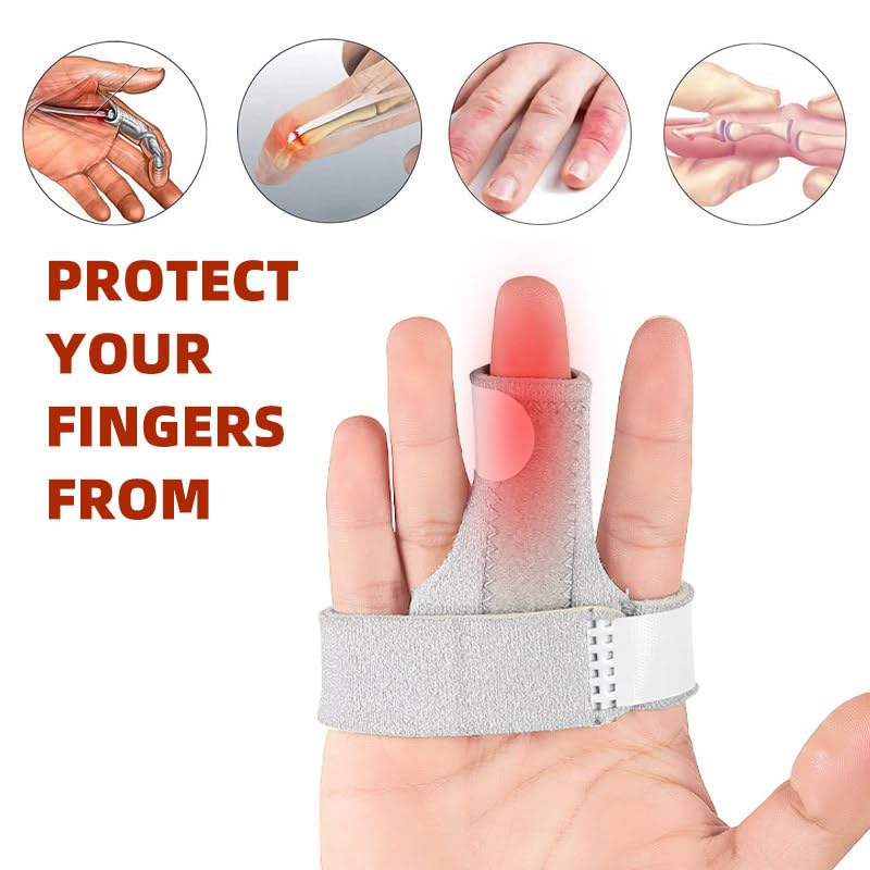 Cetaplast Multipurpose Finger Splint Support Also Works as Bunion Splint | Adjustable All Fingers Orthopedic Splint with Aluminium Protective Plate Inside (Gray) - Image 2