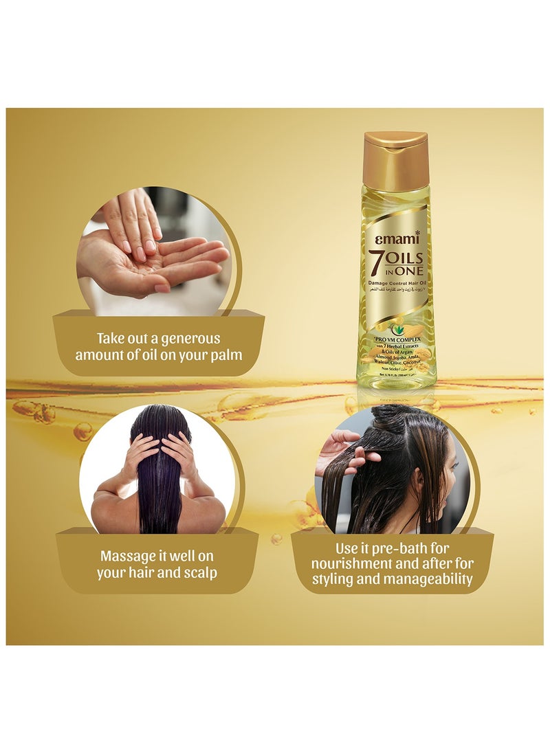 emami - Damage Control Hair Oil 7 Oils in One - 100 mL - Image 1