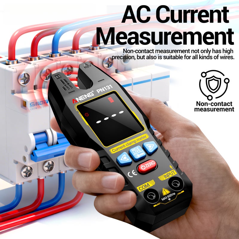 PN131 Clamp Meter Multimeter, Rechargeable 4000 Counts Digital Clamp Multimeter, Auto-Ranging AC/DC Voltage & Current Tester, True RMS, NCV Function, USB-C Charging - Image 5