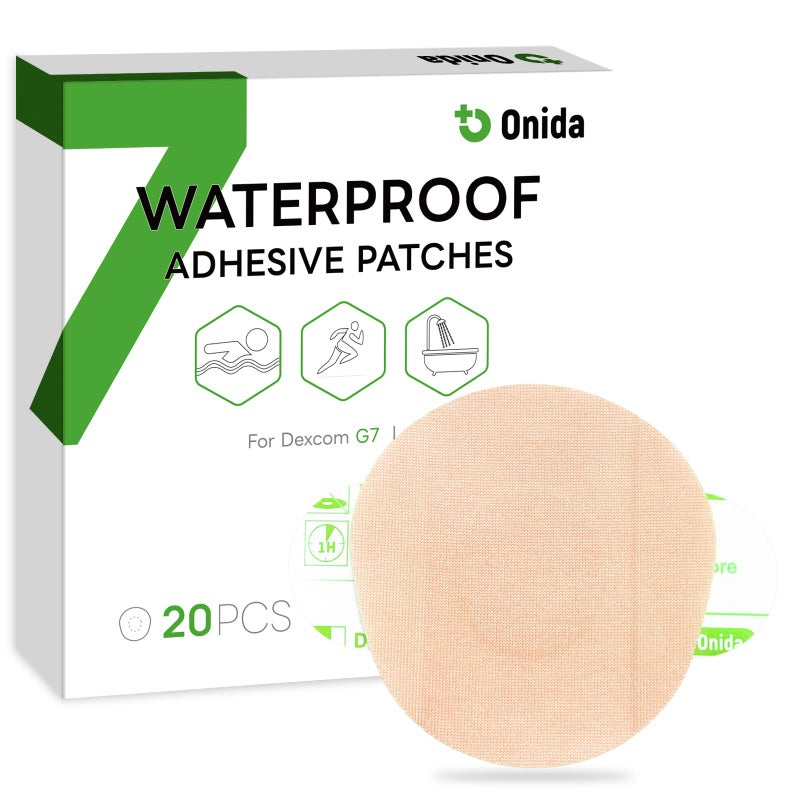 Onida Dexcom G7 Adhesive Patches 20PCSWaterproof Over Patches for G7 Stelo Flexible CGM TapePreCut Adhesive Medical Tape Continuous Glucose Monitor Sensor Cover