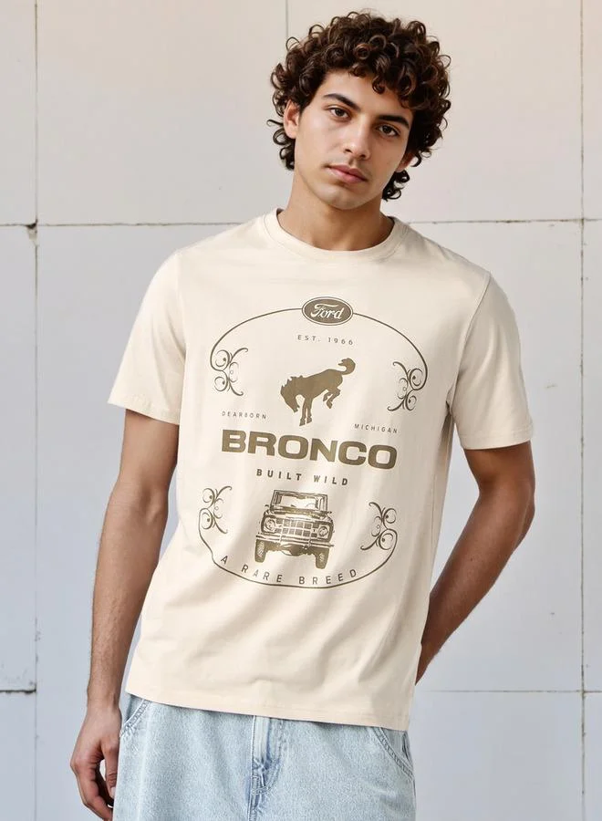 SP Characters Ford Print T-shirt with Crew Neck