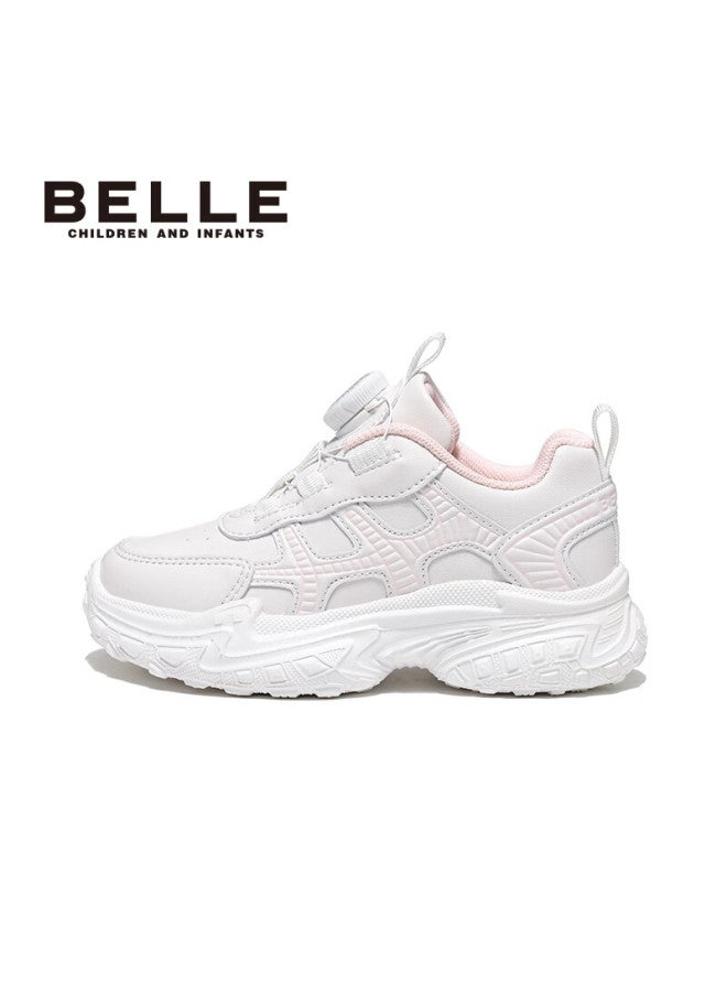 Belle Kids Shoes Children's Sports Shoes Autumn School Casual White Shoes Uni Pink Size 33 - Image 3