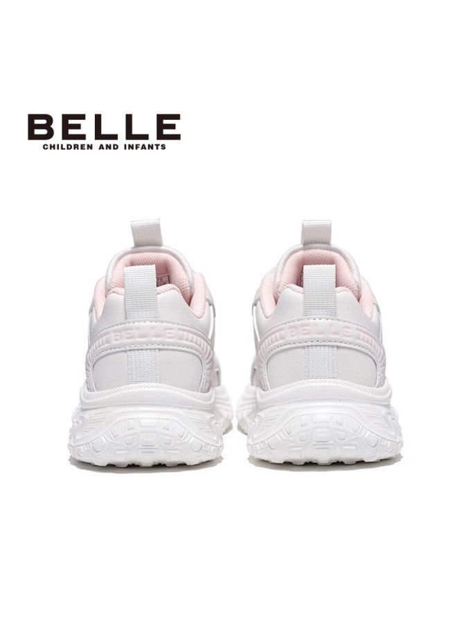 Belle Kids Shoes Children's Sports Shoes Autumn School Casual White Shoes Uni Pink Size 33 - Image 4