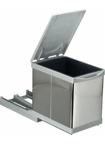 Pelikan Railed Stainless Single Bucket 16 Lt Trash Bin 21700  - Image 1