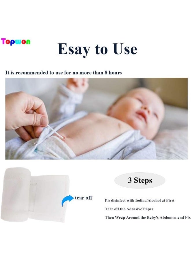 Topwon حزام بطن قطن جديد لحديثي الولادة من توب وون لحماية بطن الطفل - 8 قطع - Image 4