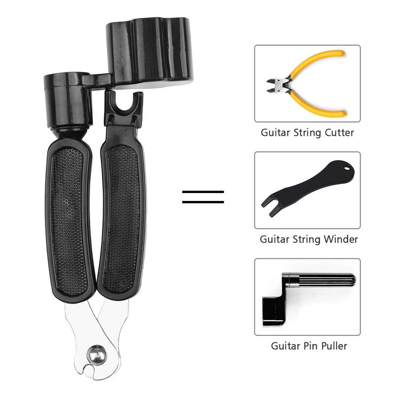 MUSTANG Guitar String Winder Guitar Cutter and Bridge Pin Puller 3 in 1 Guitar Repair Tool Musical Instrument Accessories for Electric & Acoustic Guitar Ukulele Banjo Mandolin Bass - Image 2