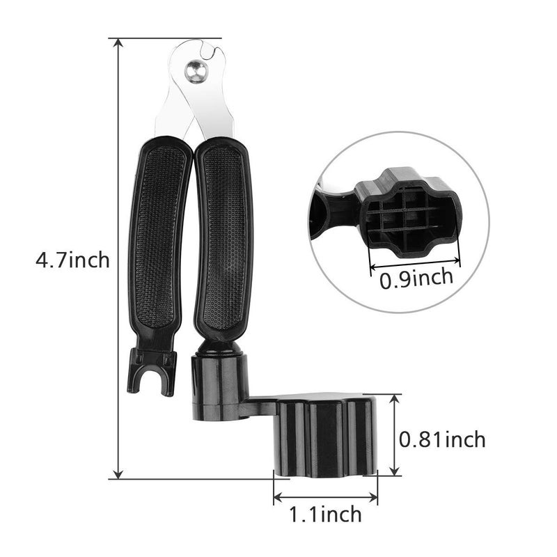 MUSTANG Guitar String Winder Guitar Cutter and Bridge Pin Puller 3 in 1 Guitar Repair Tool Musical Instrument Accessories for Electric & Acoustic Guitar Ukulele Banjo Mandolin Bass - Image 5