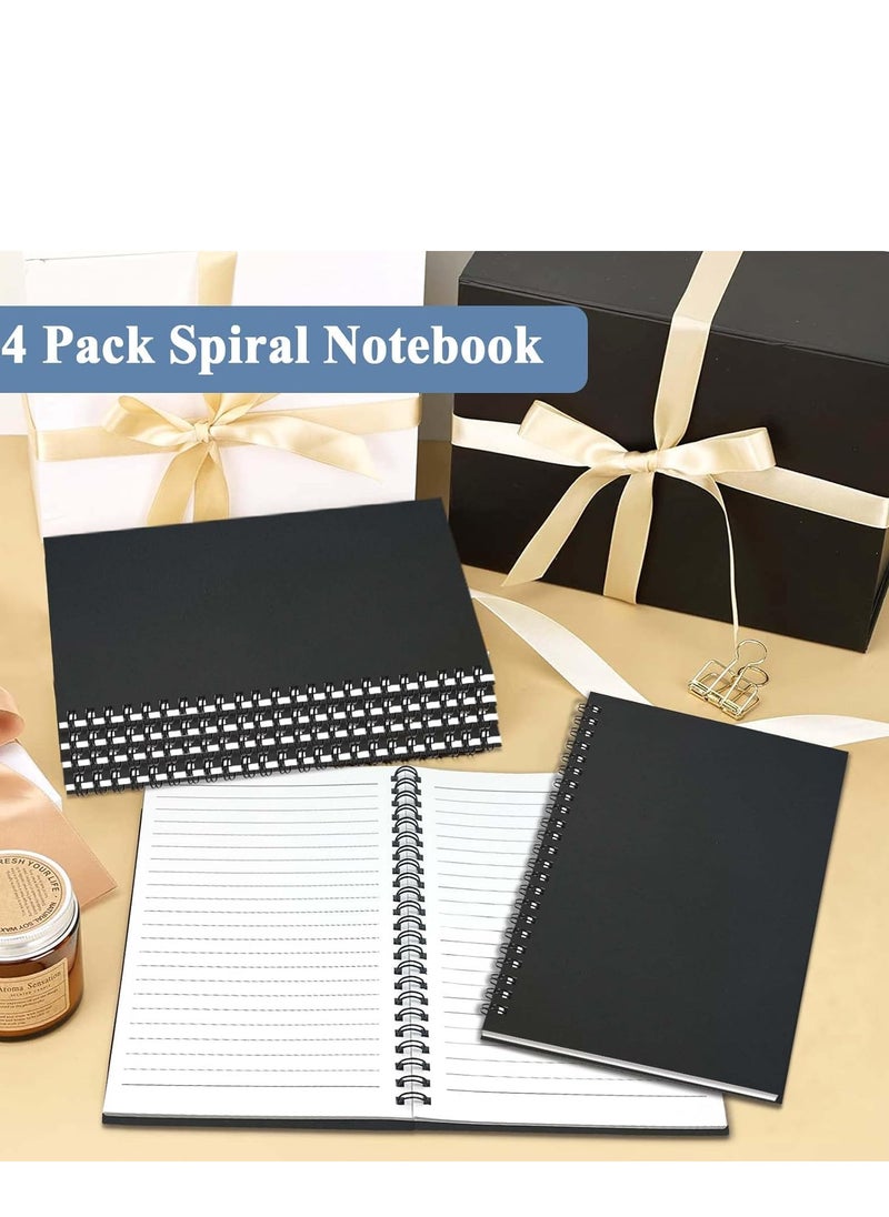 KCDMBUE 4 Pack A5 Spiral Notebooks, 100 Lined Pages Writing Pads for Notes, Journaling, Sketching, and Drawing – Ideal for School, Office, and Home Use  - Image 3