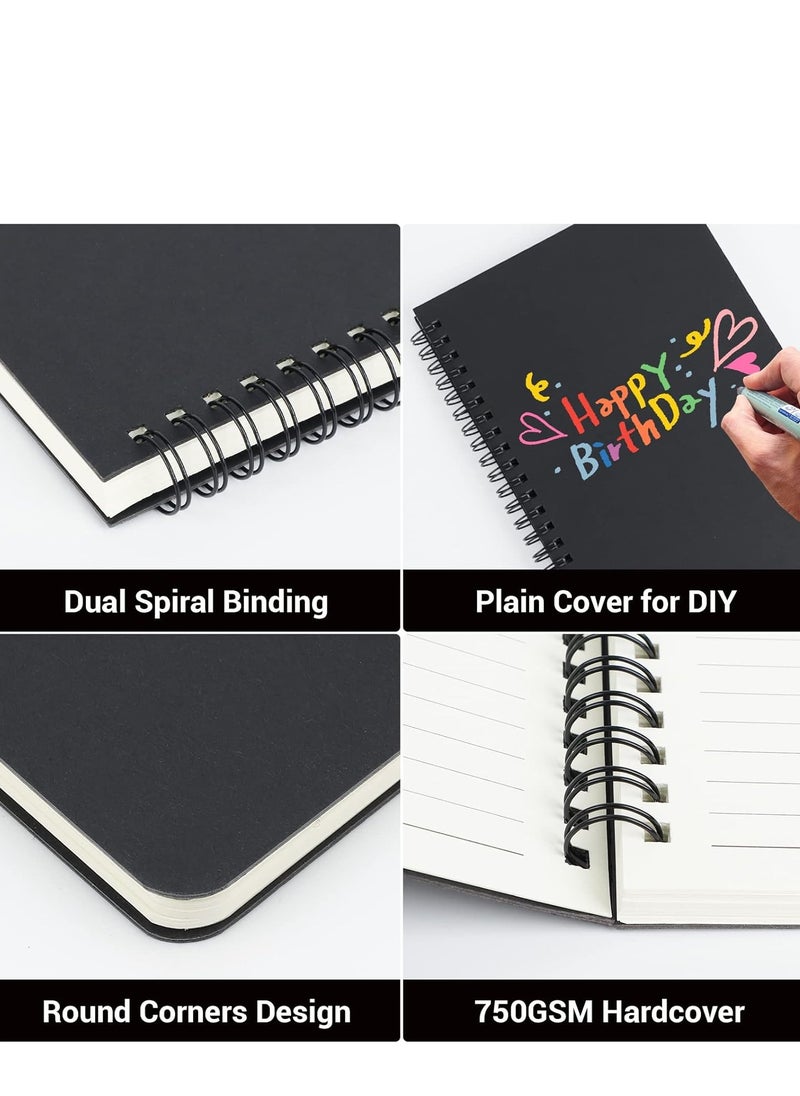 KCDMBUE 4 Pack A5 Spiral Notebooks, 100 Lined Pages Writing Pads for Notes, Journaling, Sketching, and Drawing – Ideal for School, Office, and Home Use  - Image 4