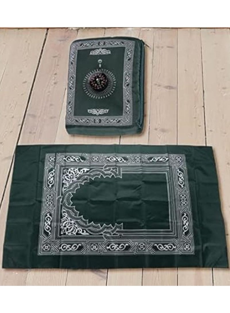 PEETTA سجادة صلاة PEETTA (عبوة من 4)، سهلة الحمل، قابلة للطي، سجادة سفر محمولة مع بوصلة - Image 3