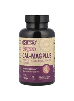 Deva Deva, Vegan Cal-Mag Plus, 90 Tablets  - Image 1
