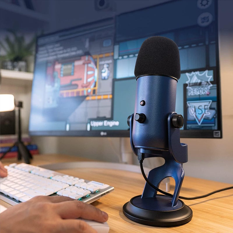 YOUSHARES Foam Windscreen for Blue Yeti, Yeti Pro, MXL, Audio Technica and Other Large Microphones, Pop Filter Cover made from Quality Sponge Material by  (Black) - Image 5