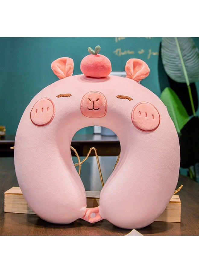 JCB CHIC Adult Children Travel Pillow Soft Short Plush Cartoon U-shaped Pillow Portable Outdoor Nap Flight Neck Pillow Nursing Cushion30*30CM  - Image 1