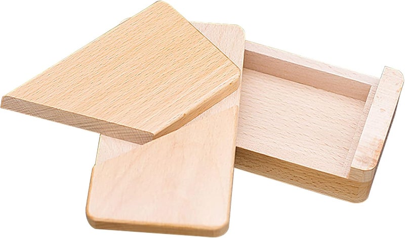 Blovec Impossible Puzzle Box Secret Money Box Mini 3D Brain Teaser Cash Card Boxes Surprise Wooden Magic Box - Image 4