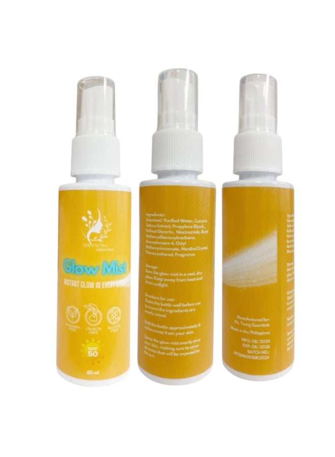 Ms Tsung Essentials 1 Bottle Ms. Tsung Essentials GLOW MIST SPF 50, 60ml - Instant Glow in Every Spray - Image 3
