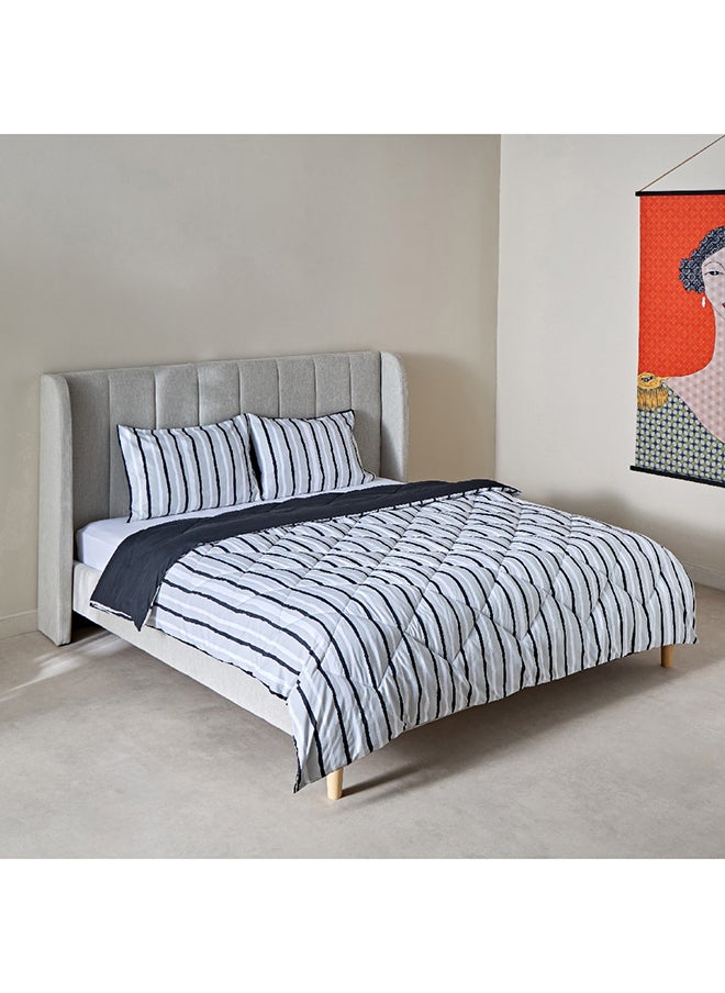 Home Box Madrid Akaa 3-Piece Microfiber King Reversible Comforter Set 220 x 240 cm  - Image 1