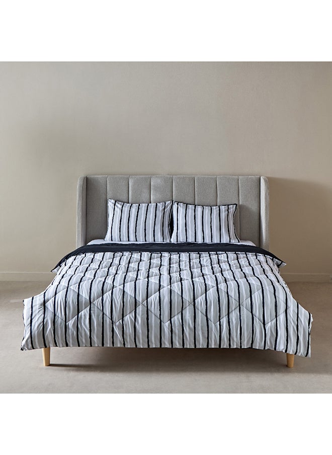 Home Box Madrid Akaa 3-Piece Microfiber King Reversible Comforter Set 220 x 240 cm  - Image 2