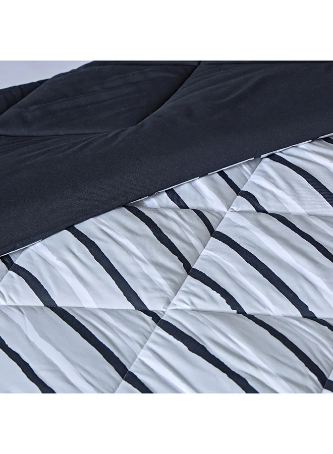 Home Box Madrid Akaa 3-Piece Microfiber King Reversible Comforter Set 220 x 240 cm