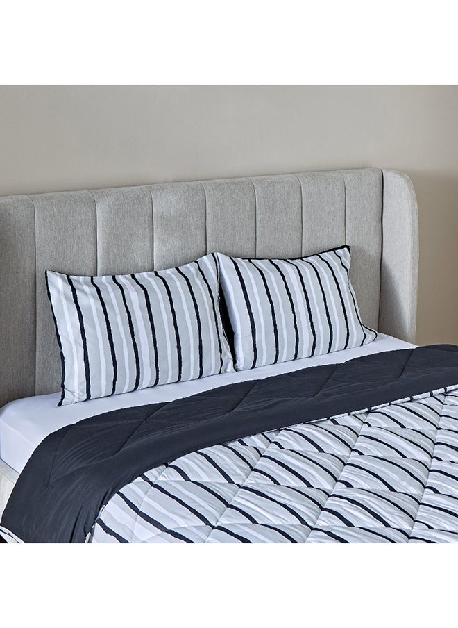 Home Box Madrid Akaa 3-Piece Microfiber King Reversible Comforter Set 220 x 240 cm  - Image 3