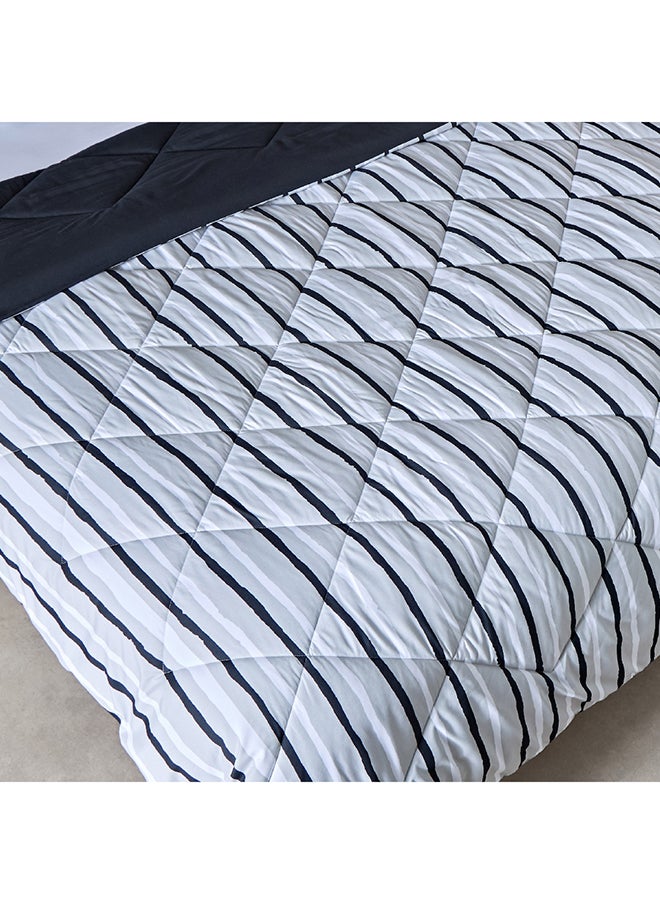 Home Box Madrid Akaa 3-Piece Microfiber King Reversible Comforter Set 220 x 240 cm  - Image 4