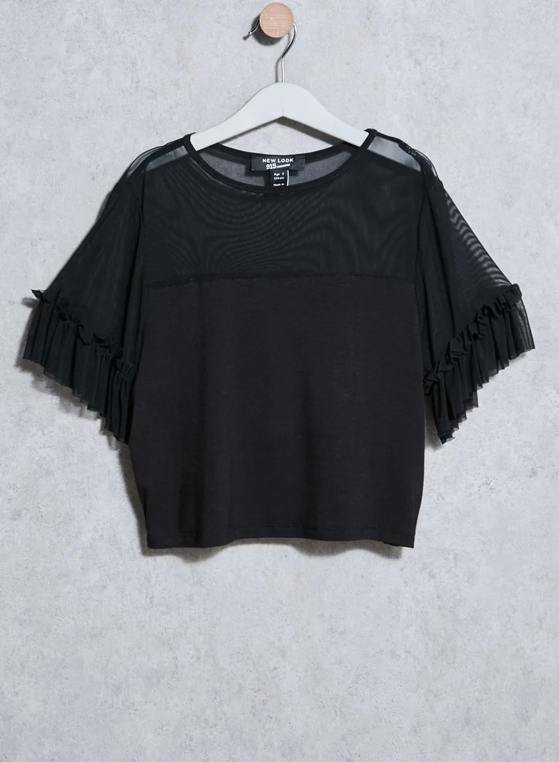 NEW LOOK Kids Ruffle Mesh Tops