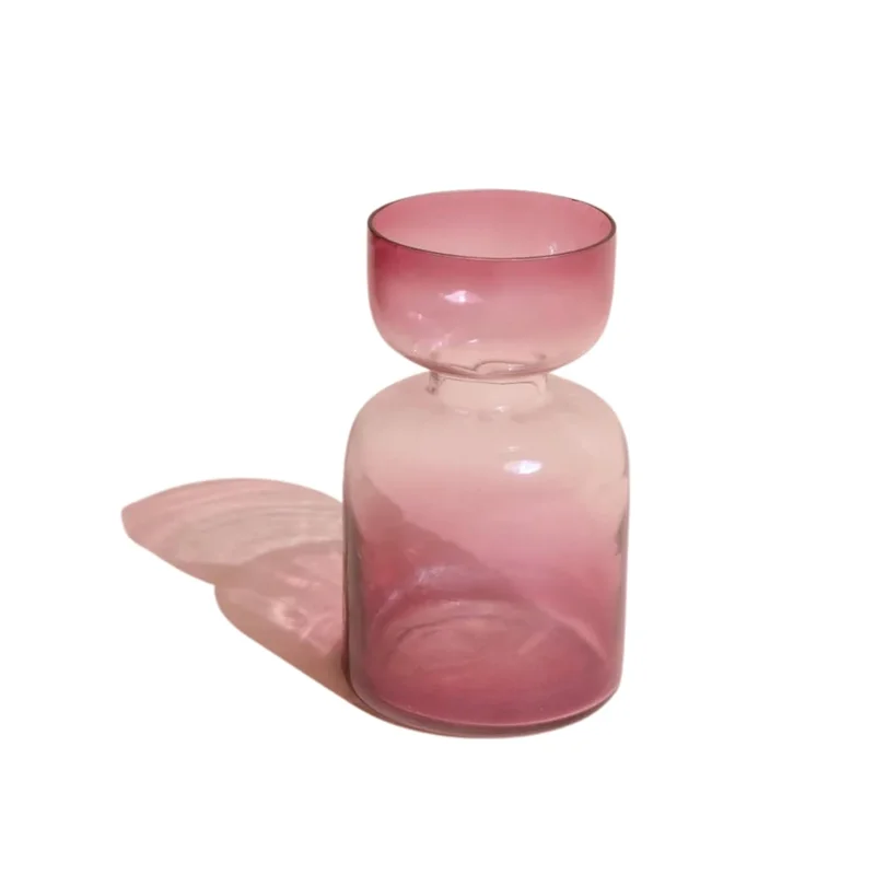 Muun Home Tall Tinted Glass Flower Vase for Home Decor - Lilac