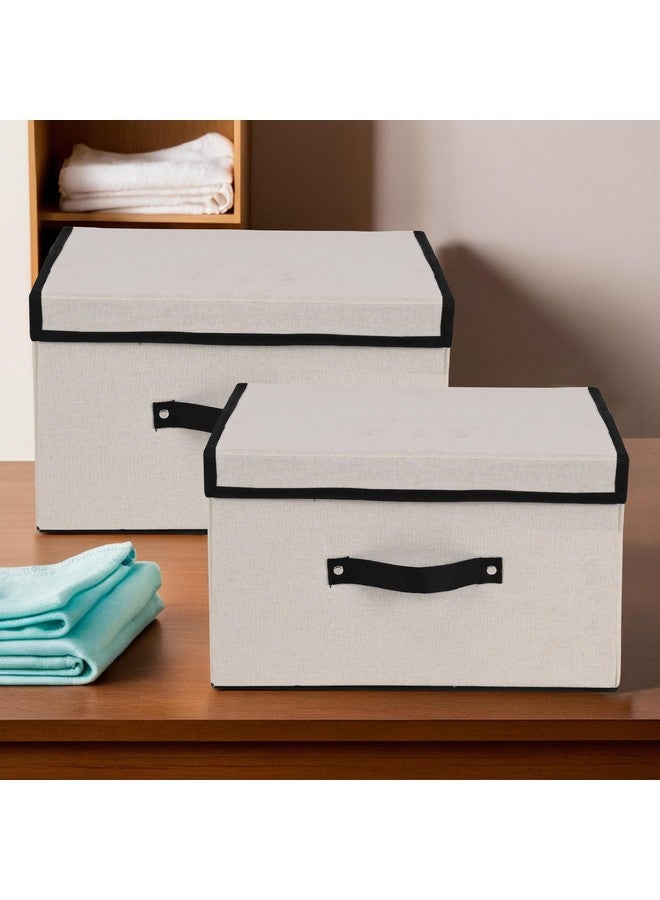 Kuber Industries Kuber Industries Pack of 2 Large Clothes Drawer Organiser For Wardrobe With Lid | Dress/Socks/Innerwear Storage Closet Organiser Box -White  - Image 1