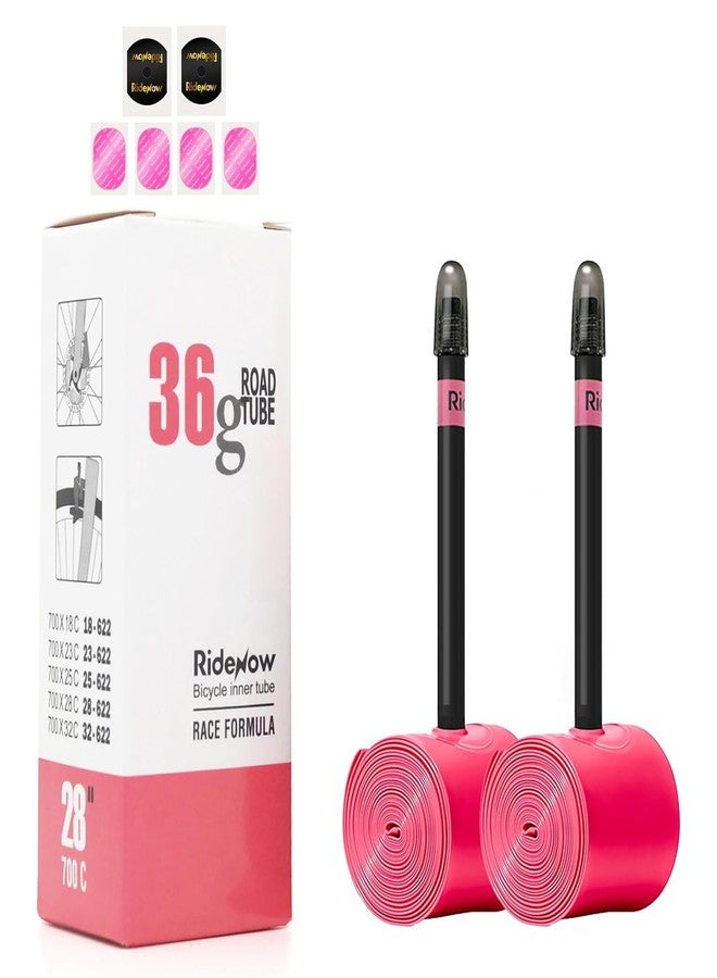 CooMeng 2 Pack Ridenow TPU Inner Tubes Ultra-Light 700 x 18-32c/32-47c with 45mm/65mm/85mm Presta Valves for Road Bike or Gravel Bike (Include Bike Tube Patch Repair Kit) - Image 1