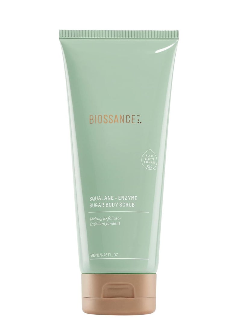 BIOSSANCE Biossance Squalane + Enzyme Sugar Body Scrub. A Powerful Yet Gentle Exfoliator with Pomegranate Enzymes to Smooth, Soften and Hydrate without Stripping Skin (6.76 fl oz) - Image 1
