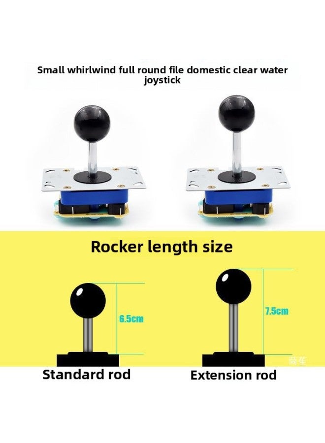 Mobile Phone Rocker Computer Arcade Rocker King Of Fighters Handle Android Rocker Round Gear Square Gear Rocker No Delay Clip-Product Color:Mobile Phone + Computer Standard Pole Four-button Arc, Free Clip, Luxury Version, White  - Image 4
