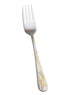 Hic 6-Piece Stainless Steel Dinner Fork Set Silver With Gold  - Image 2