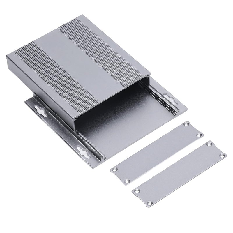 صندوق مشروع سبائك الألومنيوم 27x131x120مم رمادي غير لامع للإلكترونيات DIY والتوصيلات الخارجية - Image 3