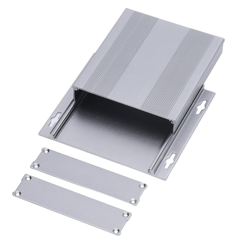 صندوق مشروع سبائك الألومنيوم 27x131x120مم رمادي غير لامع للإلكترونيات DIY والتوصيلات الخارجية - Image 4