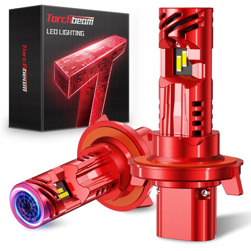 Torchbeam H139008 Bulbs Combo 45000LM 900 Super Brighter H13 Fog Bulbs 6500K Cool White with 15000RPM Cooling Fan 11 Size Plug and Play 60000 Hours Lifespan Pack of 2 - Image 2