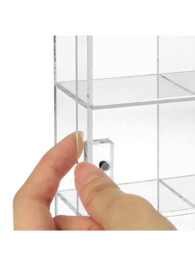 Ikee Design Acrylic Collection 25 Compartments Display Case With Magnets Door Wall Mounted Storage Organizer Rack For Small Pop Figure Doll And Gemstones Compartment: 2" W X 1.8" D X 2" H - Image 5