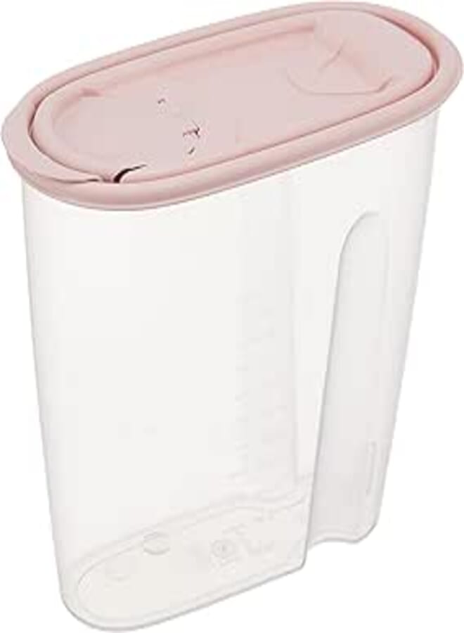 Bager BG 284 Plastic Oval Deep Dry Food Box For Saving Food 20 * 10cm - Rose