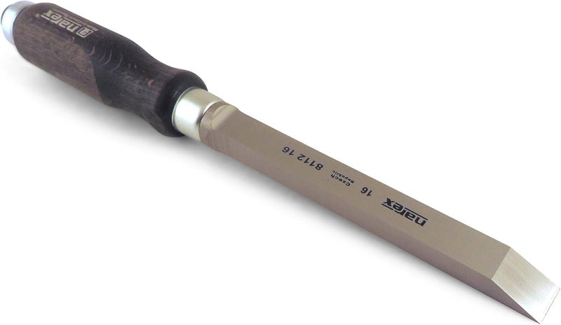 Czech Steel Individual Professional Woodworking Cabinetmakers Mortise Chisel with Stained European Beech Wood Handle Sizes 4, 5, 6, 8, 10, 12, 14, 16 mm 811205-811216 (16 mm-5/8")