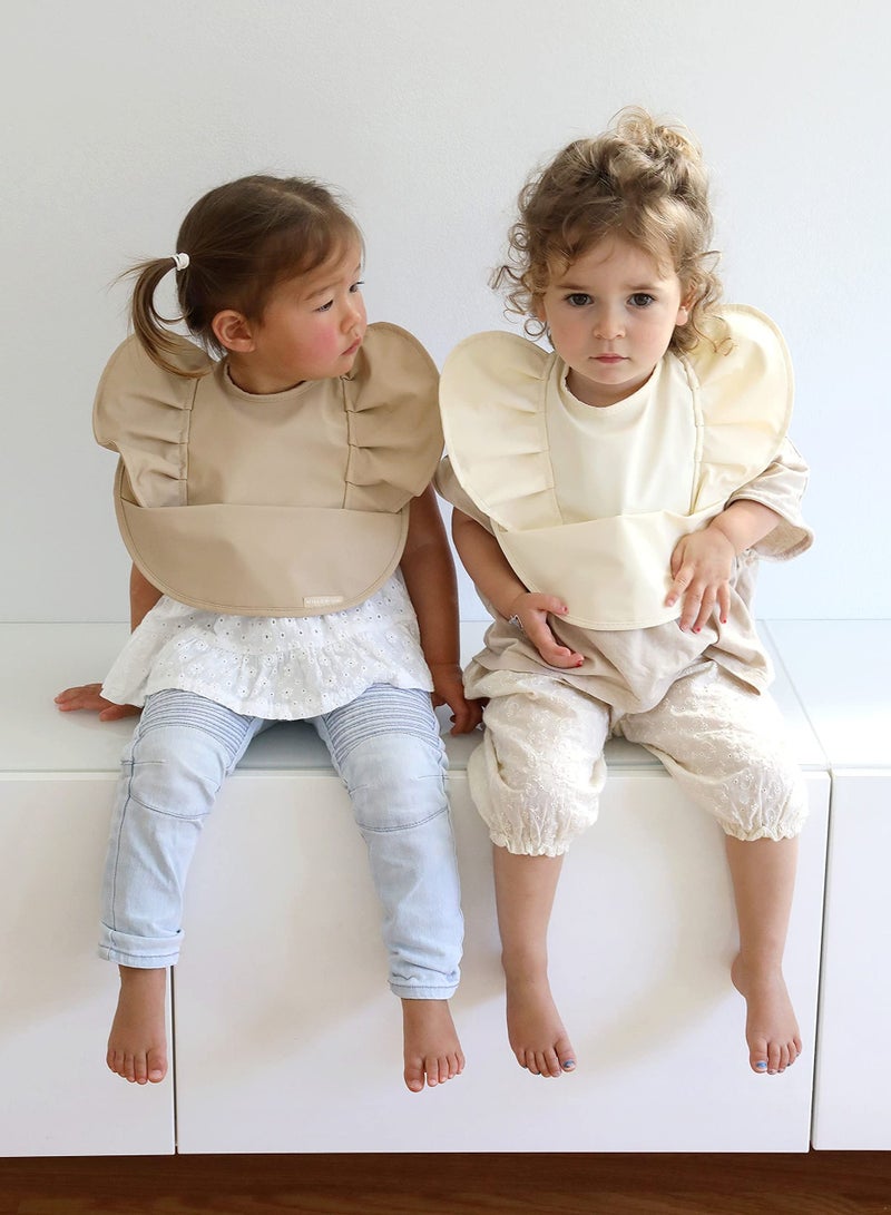 شو وو Waterproof Baby Bib for Baby, Wipe Clean and Washable, Toddler Bibs with Food Catcher - Image 3