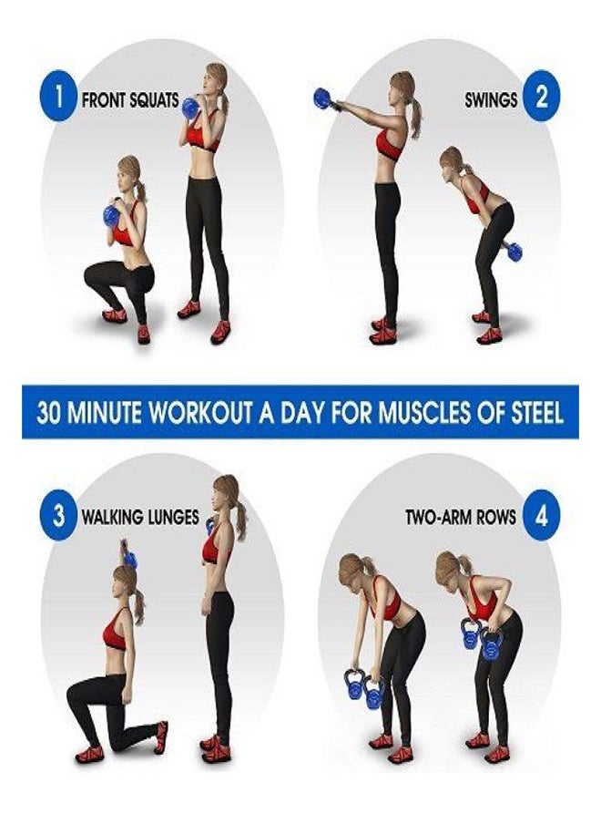 Power Fitness - Vinyl Coated Kettlebell With Comfort Grip 6kgs - Image 1