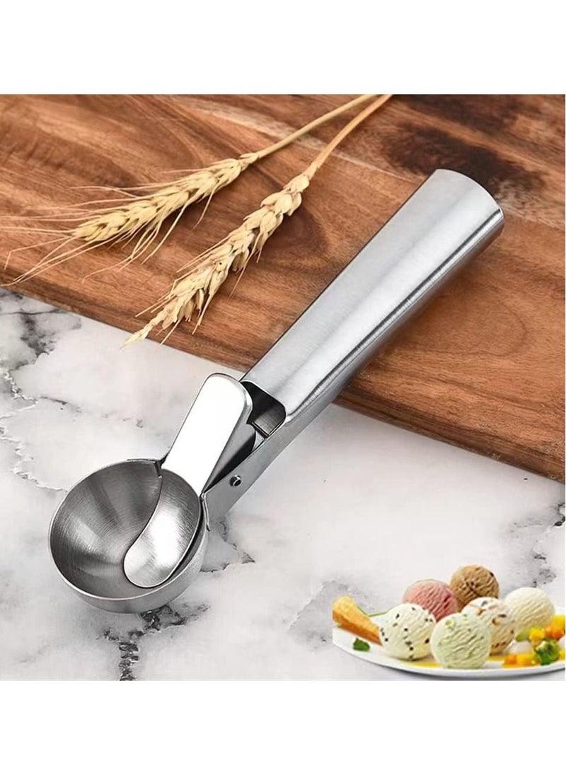 BLOOMING TIME Stainless Steel Ice Cream Scoop with Trigger for Cookies Fruits Baking Digging Spherical Shape Tools  - Image 5